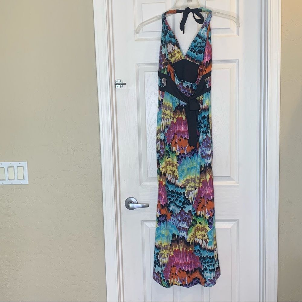 Catch My I Colorful Halter Maxi Dress Size Medium - Picture 8 of 8